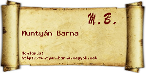 Muntyán Barna névjegykártya